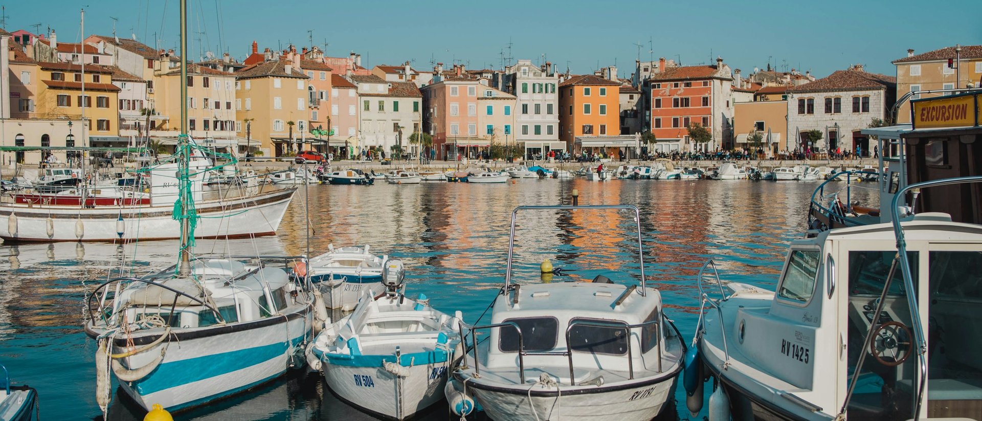 Rovinj old town harbor, Istria Croatia
