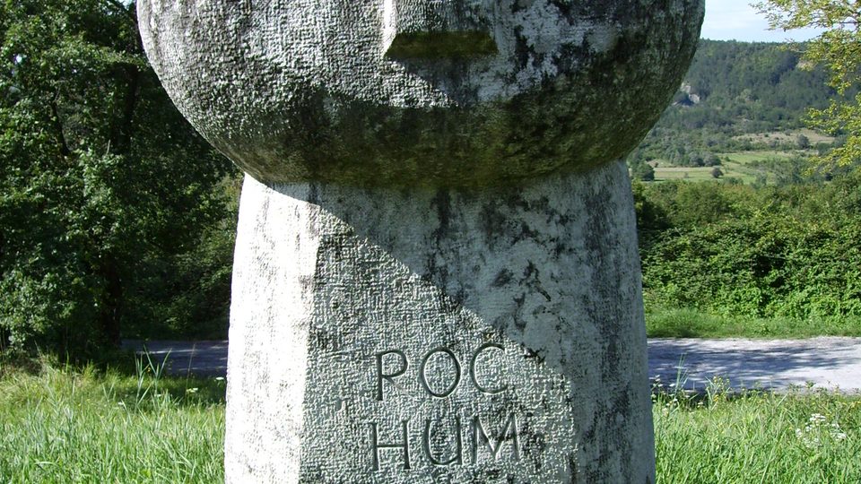 Glagolitic Alley monument between Roč and Hum, Istria Croatia travel guide