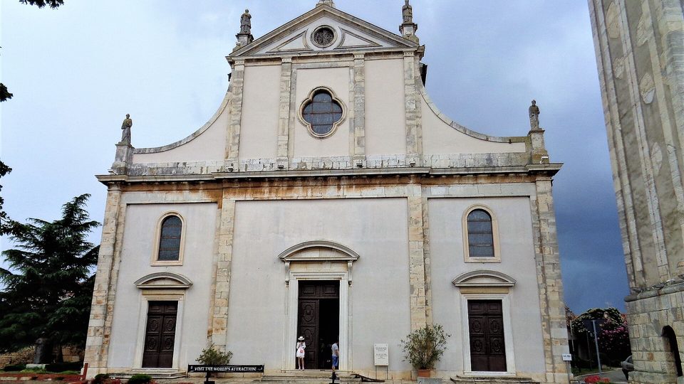 Church of St Blaise facade in Vodnjan, Istria Croatia travel guide